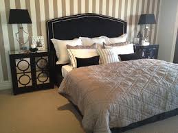 Ikea has different styles that match our beds and other bedroom furniture with options that include drawers or doors, for added privacy, or open for a minimalist look. Balwyn North Mirrored Bedside Tables Black Velvet Bed Head Striped Monogramme Traditional Bedroom Melbourne By Colour Confidence Interiors Houzz Au