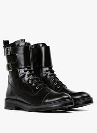 Smooth Leather Mid Calf Boots With Double Straps Noir Jonak Women Place Des Tendances