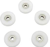 Plastic Nylon Roller Wheel, 1.8"/46.5mm Silent U Groove Pulley Wheels Ball  Bearing for Sliding Door Garage Gym Pulleys System, with 608zz Bearing,5Pcs