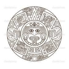 Stylized Aztec Calendar Maya Tatoeages Azteeks Azteekse Kunst