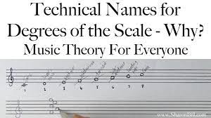 The first note is the 1st degree, the second is the 2nd degree and so on as shown below. Technical Names For The Degrees Of The Scale Why Music Theory With Sharon Bill Youtube