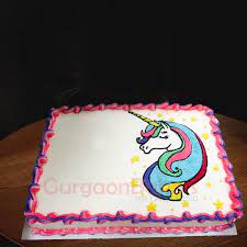 Are you wondering how they make it? Order Large Unicorn Sheet Cake For Bdays Gurgaon Bakers