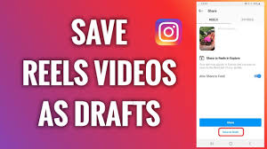 How to save instagram post as a draft on iphone. How To Save Reels Videos As Drafts On Instagram Youtube