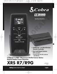 We have the following cobra xrs 9845 manuals available for free pdf download. Cobra Radar Detectors Sun Visor Clip Mount Black