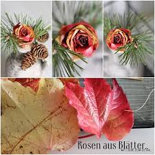 Diy Aus Bunten Blattern Rosen Machen Rosen Basteln Rosen Aus Papier Rosen