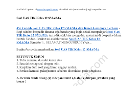 Google has many special features to help you find exactly what youre looking for. Download Soal Tik Kelas 12 Semester 1 Dan Kunci Jawaban Peranti Guru