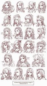 Women Hairstyles Long Pony Tails Sketches Drawings Anime Drawings