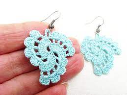 Start off by crocheting the little motifs that will make up the center of the earrings. Crochet Earrings Pattern Crochet Pattern Cotton Crochet Earrings Crochet Flower Bride Earrings Aqua Earrings Crochet Jewelry 20 Crochet Earrings Pattern Crochet Jewelry Patterns Crochet Earrings
