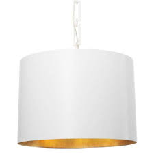 Mill Mason Elinor Matte White And Antique Gold Six Light Drum Pendant Bellacor