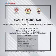 Doa majlis makan malam dan perasmian penutup. Kktm Ledang Kesyukuran Doa Selamat Semua Warga Kktm Facebook