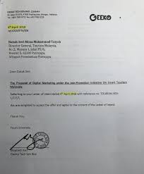 Via terupdatesoalujian surat rasmi kepada bank negara rasmi sud via rasmisud thread by. Summary Of Tourism Msia S Rm99 693 Million Speedy Gonzales Geeko Deal