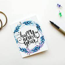New Year Cards 2021 Printable Card New Years New Years Card Etsy New Year Cards Handmade Hand Lettering Cards Happy New Year Cards