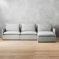 Compra en crate & barrel perú y encuentra todo lo que necesitas para decorar tu casa. Lumin Grey Linen 4 Piece Sectional Sofa Reviews Cb2