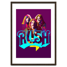 Rush Classic Rock Pop Art WPAP (Print Only) Art Print by Artkreator