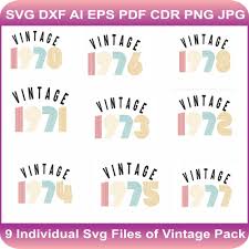 Download Vintage Svg Vintage Year Svg Cut File Download Jpg Png Svg Cdr Ai Pdf Eps Dxf Format