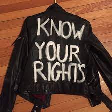All Saints Leather Jacket Sz 2 All Saints Leather Jacket Leather Jacket Painted Jacket