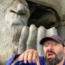 Always check under bridges before crossing (47). The famous Fremont Troll!*  🧌 #troll #trollbridge #trollave #trollknoll #trollsknollforest  #thefremonttroll #fay #faery #beard *The Fremont Troll is a ferro-cement  sculpture designed and built by