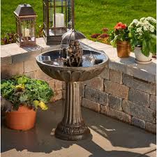 Bird Bath Fountain Home Depot Smart Solar Umbrella Series Solar Fountain Boy And Girl Reading On Bench 20326r01 The Home Depot In 2020 Solar Fountain Solar Outdoor Fountain Solar Powered Fountain