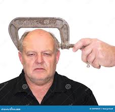 Man with Headache, Pressure or Stress. Stock Image