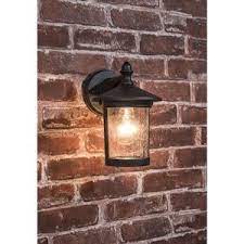 Project Source 2 Pack 8 78 In H Black Medium Base E 26 Outdoor Wall Light Lowes Com In 2021 Wall Lights Outdoor Wall Lighting Outdoor Garage Lights