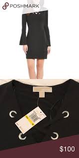 Michael Kors Black Dress Michael Kors V Neck Jersey Shift