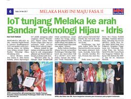 Chief minister datuk seri mohd ali rustam said he was optimistic the. Teknologi Hijau Melaka