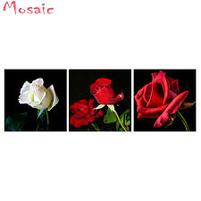 Maka dari itu, obatrindu akan. Persegi Bulat Bor 5d Diy Diamond Lukisan Bunga Mawar Merah Triptych Lukisan Berlian Sulaman Cross Stitch Dekorasi Hadiah Berlian Lukisan Cross Stitch Aliexpress