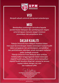 I) mencapai sepenuh potensi mereka dalam kesihatan. Vision Mission Upm Quality Policy Centre For Quality Assurance Cqa
