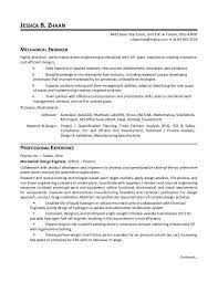 Your voicemail and email address Mechanical Engineer Resume Sample Monster Com