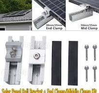 Universal Solar Panel Mounting Fixing Kit Rail Brackets End ...