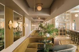 Vintage Wine Bar Workstead Interior Design Project In 2020 Lighting Design Interior Banquet Seating Bronze Light Fixture