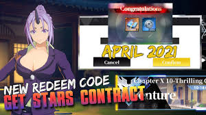 Using these rewards you can purchase different items. New Redeem Code April 2021 Get Stars Contract Tensura King Of Monsters Youtube