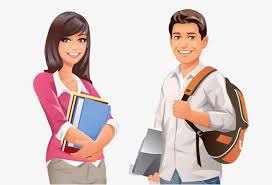 Male And Female Cartoon College Students Png And Clipart Student Cartoon College Students Female Cartoon
