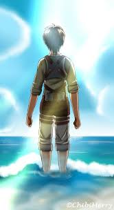 I thought we were enemies. Eren At The Ocean Snk Attack On Titan Eren Jaeger Ancient Magus Bride