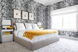 Black And White Wallpaper Bedroom Ideas Neutral Home With Color Kids Rooms New Jersey Home Tour Guest Bedroom Decor Home Home Decor
