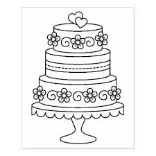 Kizicolor.com provides a large diversity of free printable coloring pages for kids, available in over 16 languages, coloring sheets, free colouring book, illustrations, printable pictures, clipart, black and white pictures, line art and drawings.all of the rights belong to their respective owners. Tiered Wedding Cake Coloring Page Rubber Stamp Zazzle Com Wedding Coloring Pages Wedding Cake Drawing Colorful Cakes