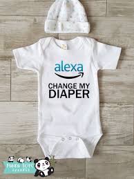Alexa Change My Diaper Baby Funny Onesie Bodysuit Etsy Funny Baby Onesies Funny Onesies Newborn Outfits