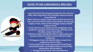 Hang tuah dikenal sebagai seorang laksamana kuat dan merupakan salah satu pakar bela diri pencak silat terhebat dalam sejarah melayu. Unit 11 Hang Tuah Laksamana Melaka Tokoh Tokoh Terbilang