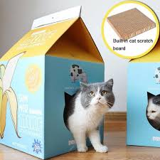 Milk Carton Cat Box Cat Bed Cardboard Cat House Cats