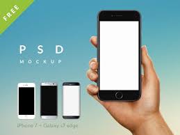 Iphone Mockup In Hand Iphone Iphone 7 Design Freebie