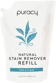 Puracy Natural Laundry Stain Remover Refill 64 Fl Oz Enzyme Based Spot Odor Cleaner Free Clear Health Household Amazon Com