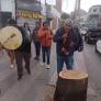 Pueblos originarios rechazan tala de árboles en calle Colipí y realizan ceremonia, manifestando "profundo dolor"
