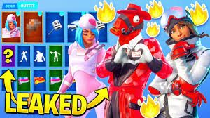 Got everything you will need for halloween day. New Leaked Fortnite Skins Unlockable Styles Onesie Styles Valentines Event Youtube