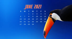 The year 2021s maximum week number is wn 52. June 2021 Desktop Calendar Wallpaper Template
