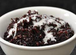 No Frills Dessert: Black Glutinous Rice Pudding With Coconut Milk Drizzle -  Fuss Free Cooking