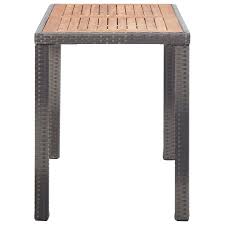 Vida Garden Table Anthracite And Brown 123x60x74 Cm Solid Acacia Wood In 2021 Garden Table Outdoor Living Space Outdoor Table