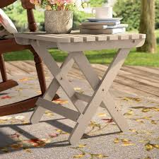 Adirondack August Grove Makenzie Folding Table Side Table Wood Solid Wood Side Table Wooden Side Table