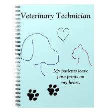  Veterinary Technician Paw Prints On My Heart 3 Notebook Zazzle Com In 2021 Veterinary Technician Veterinary Technician Gifts Veterinary