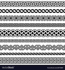 Retro Celtic Collection Of Braided Ornaments In Black And White Traditional Ornaments From Ireland Download A Free Celtic Celtic Knot Drawing Celtic Patterns