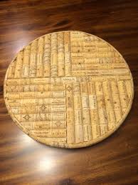 Handmade Lazy Susan It Spins Made Out Of Wine Corks Great For Hot Pots On The Table Wine Cork Crafts Wine Cork Diy Crafts Wine Cork Projects